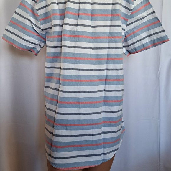 NWOT TOMMY HILFIGER MEN SHIRT Size M striped SHORT SLEEVES COLLAR BUTTON - Picture 3 of 11